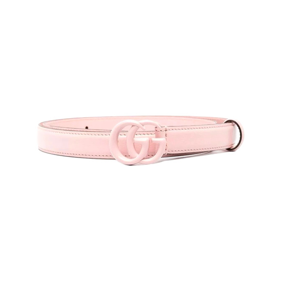 NEW GUCCI BELT Pink Marmont GG Leather Thin 409417 Sz 85 Cm 33 In - Picture 1 of 16